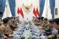 Pengusaha papan atas Korea Selatan yang tergabung dalam Federasi Industri Korea (Federation of Korean Industries/FKI) bertemu dengan Presiden RI Prabowo Subianto di Istana Merdeka. (Dok. Tim Media Prabowo)